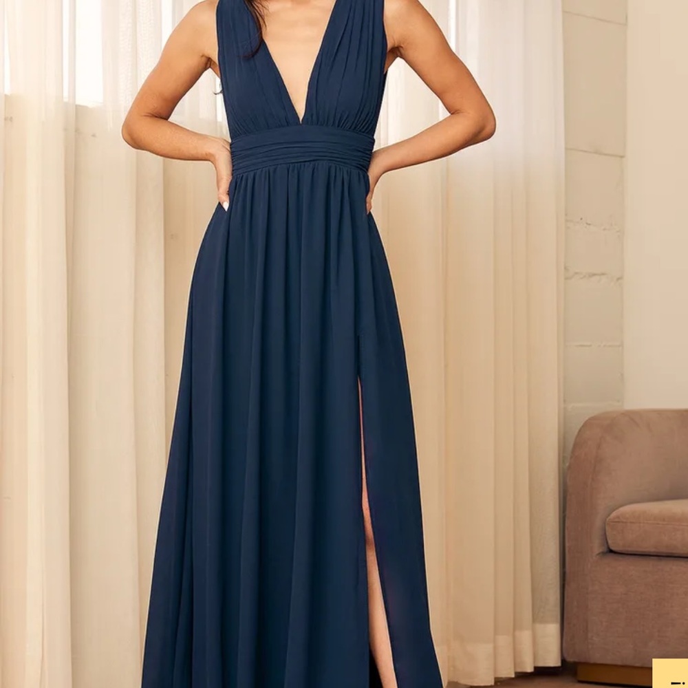 Navy Blue Maxi Dress, Size Small